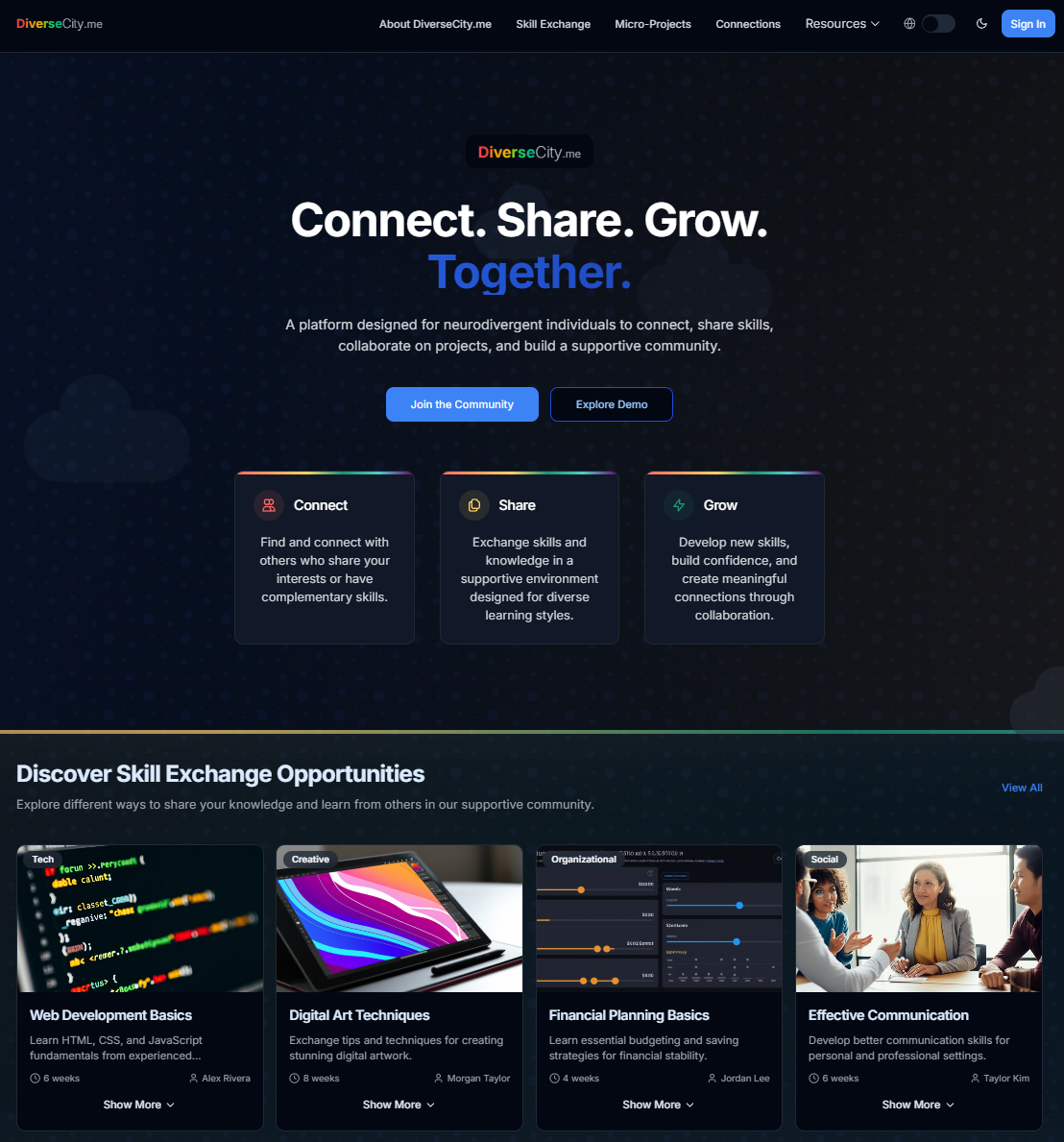 DiverseCity.me - Project screenshot